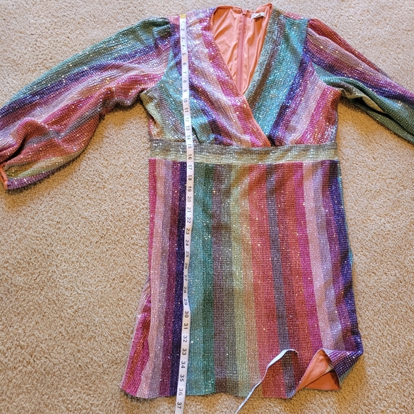 Rare Eva Mendes Cher Sequin Sheath Dress "Over the Rainbow" Women's Size XL - Picture 12 of 16